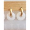 Boucles d’oreilles acier inox pierre blanche