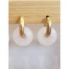 Boucles d’oreilles acier inox quartz rose