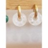 Boucles d’oreilles acier inox cristal de roche 