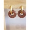 Boucles d’oreilles acier inox pierre de sable