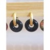 Boucles d’oreilles acier inox pierre noire