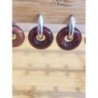 Boucles d’oreilles acier inox pierres rouges
