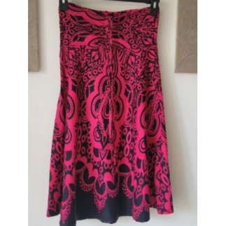 Robe bustier fushia et noire 