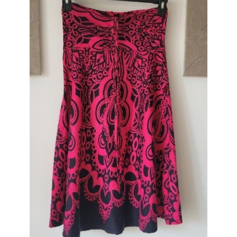 Robe bustier fushia et noire 