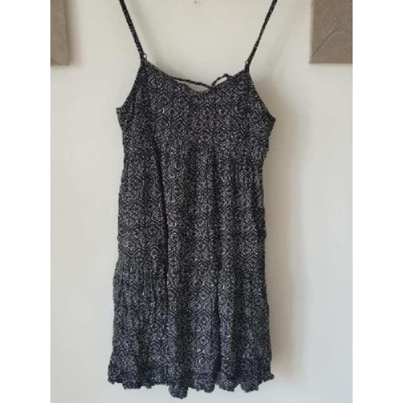 Robe à bretelles noire et blanche. Jennifer. XS