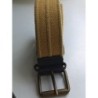 CEINTURE MARRON TISSUS/CUIR
