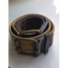 CEINTURE MARRON TISSUS/CUIR