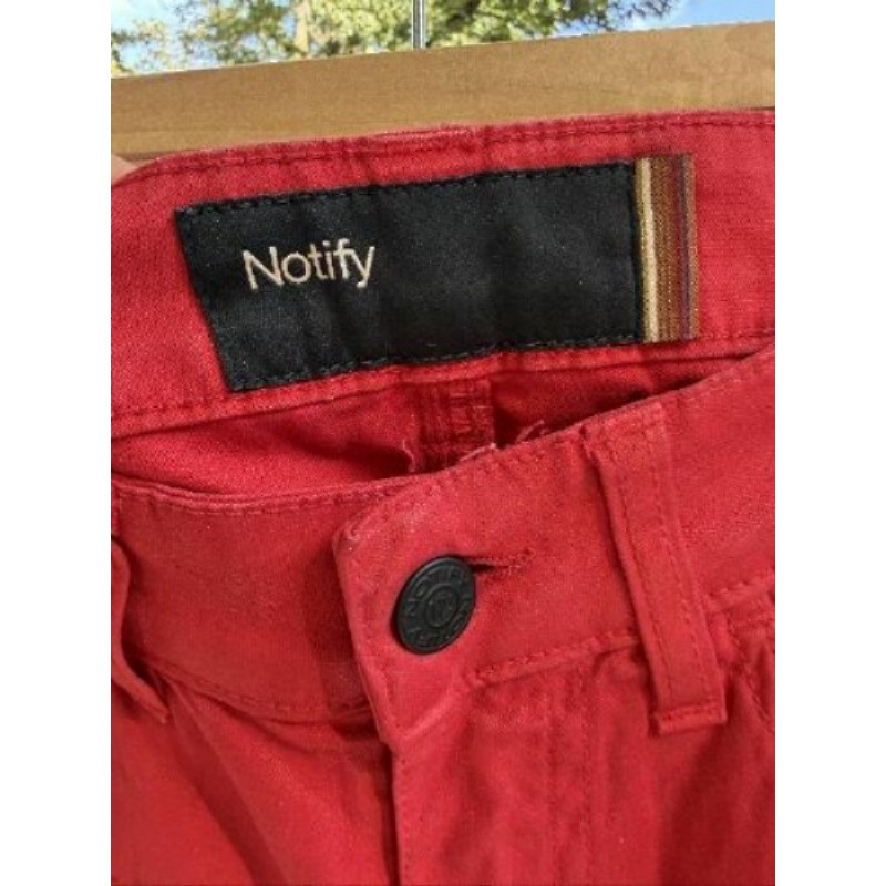 Jean rouge notification neuf 36