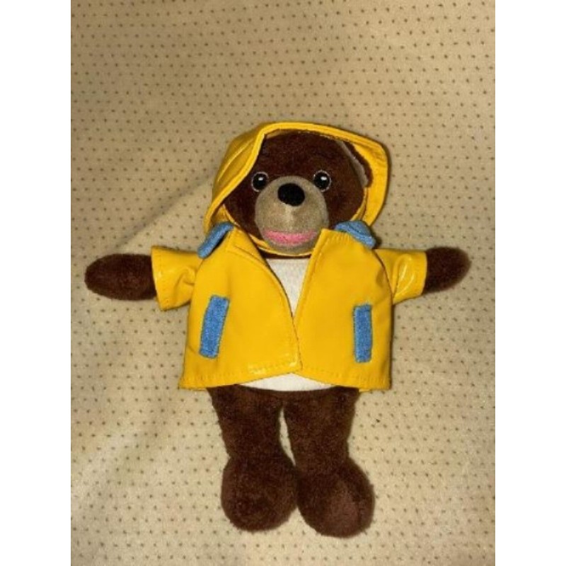 Peluche petit ours brun  habits ciré 