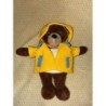 Peluche petit ours brun  habits ciré 