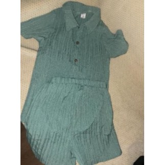 Ensemble garçon vert short...