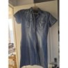 Chemisier robe en jean manche courte taille 38