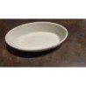 Plat individuel oval blanc