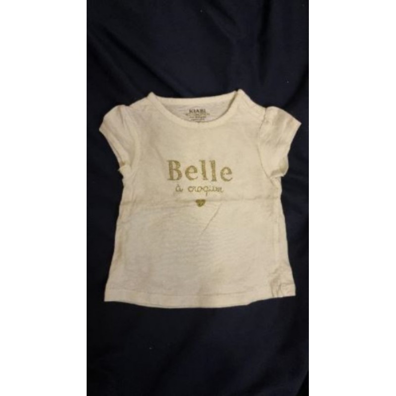 Tee-shirt 3 mois blanc kiabi belle à croquer