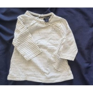 Tee-shirt 1 mois kiabi à pois