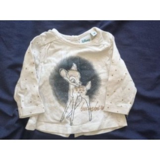 Tee-shirt 1 mois Disney Bambi