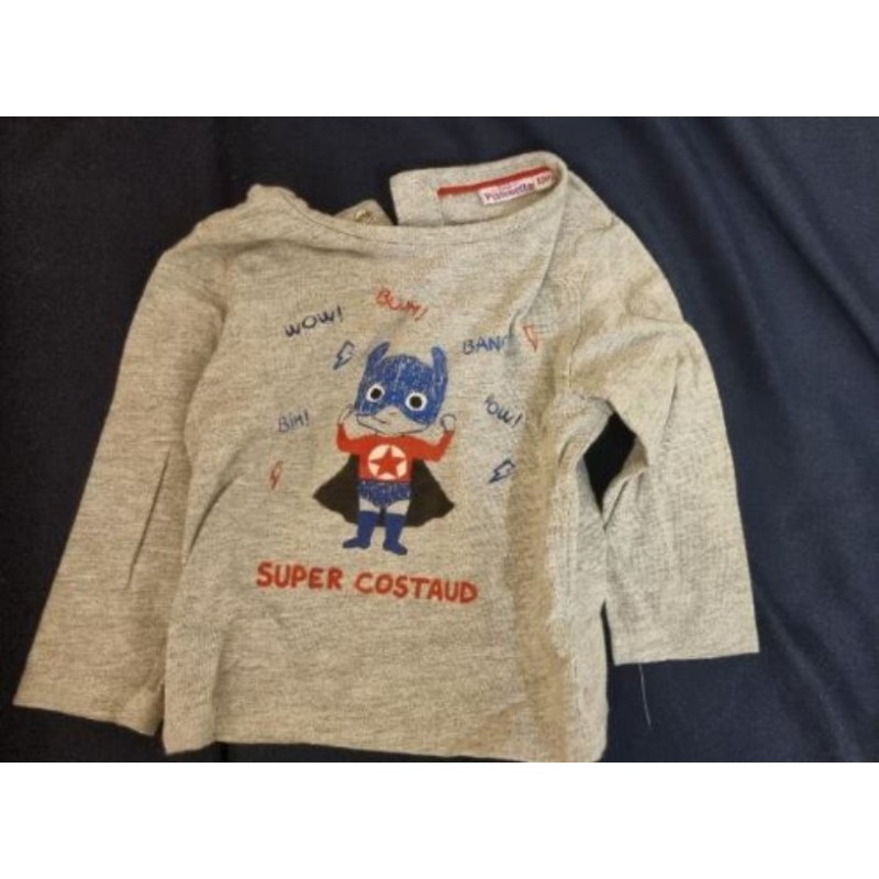 Tee-shirt 12 mois pommette super costaud