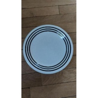 Assiette noir céramique -...