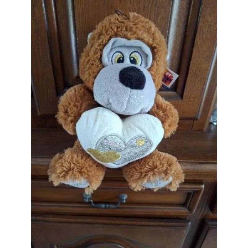 PELUCHE SINGE CŒUR 