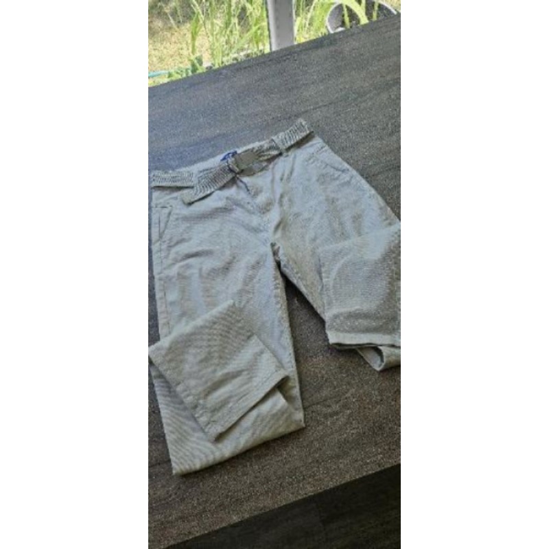 Chino  avec ceinture Okaïdi beige 14 ans porté une fois