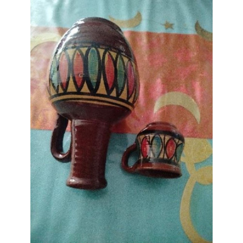 Lot pichet+ 1 verre Terre cuite 