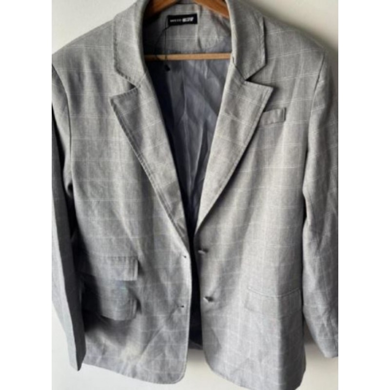 Blazer gris à carreaux Taille M 