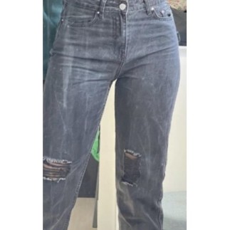 Jeans noire effet déchiré 38 