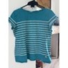 ARMORLUX - T-shirt rayé bleu turquoise - Taille 2 - En très bon état