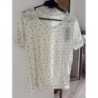 TOMMY HILFIGER - T-shirt blanc motifs palmiers - Coupe Lose - Taille S - Neuf avec étiquette