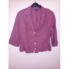 Taille 44 veste courte viscose/lin violet in extenso