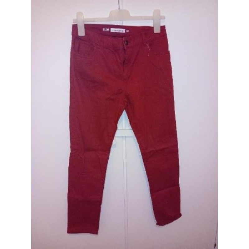 Taille 38 pantalon neuf coton rouge in extenso