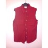 Taille 42 haut s manche coton/lin rouge