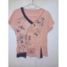 Taille 4 T shirt Armand Thierry saumon / marron