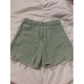 Short ZARA T36 jean vert 