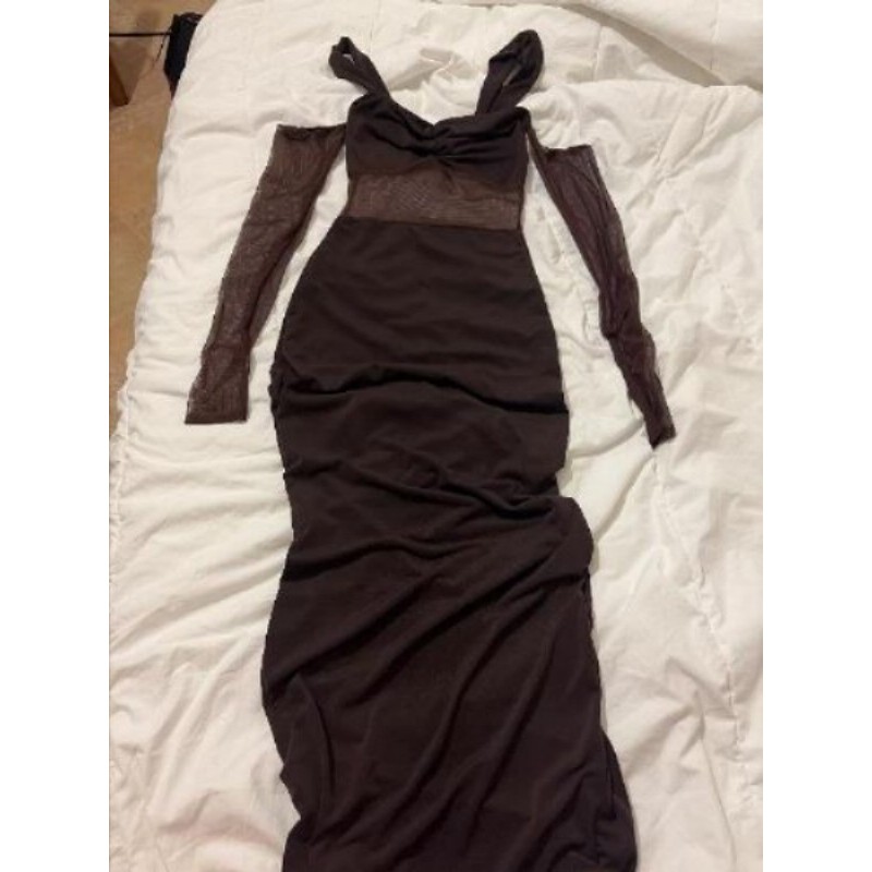 Robe longue chocolat T34~