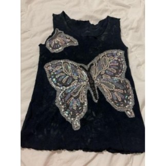 Haut T38 brodé papillon 
