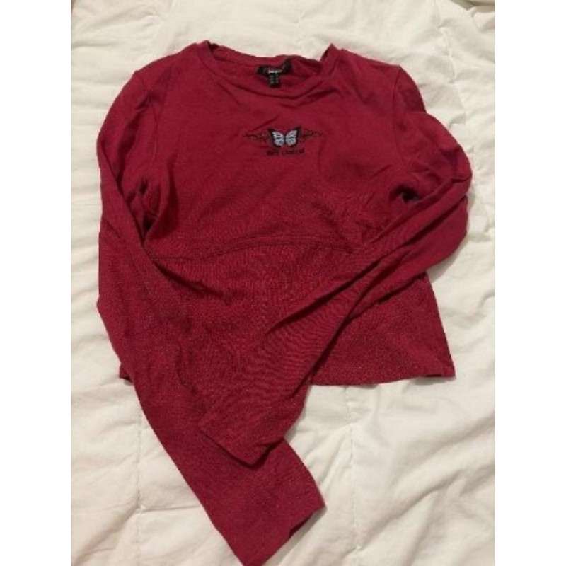 Haut JENNYFER T36 rose papillon 
