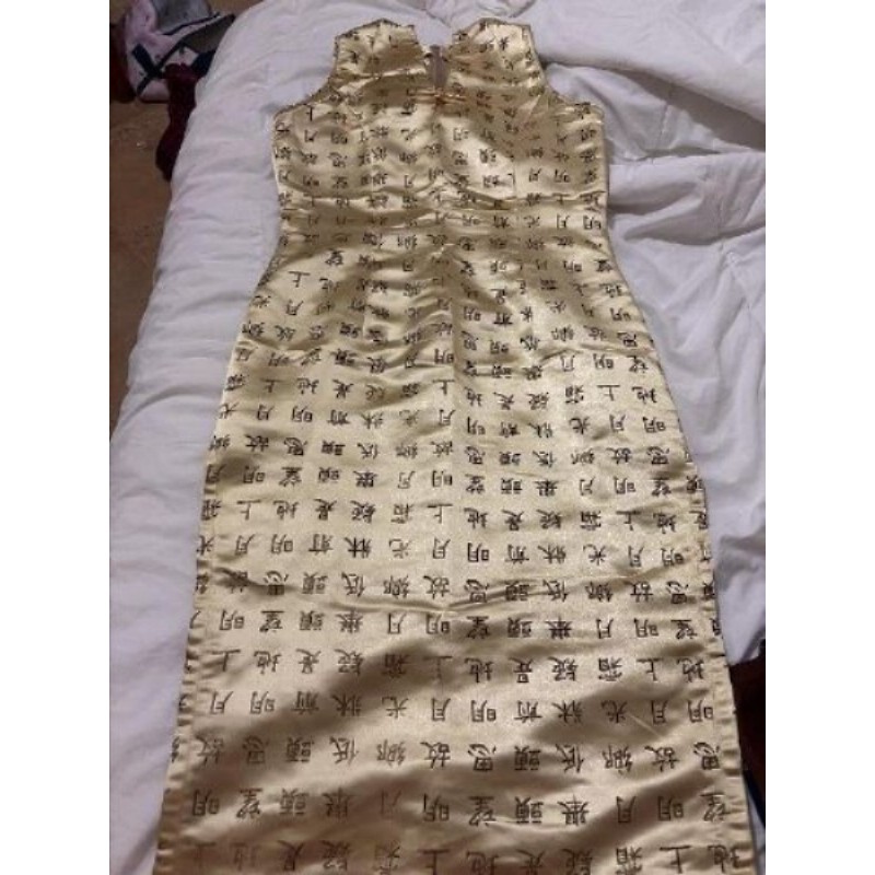 Robe T38/40 jaune satinée