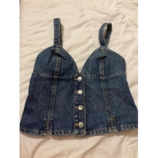 Haut ZARA T36 jean bleu 