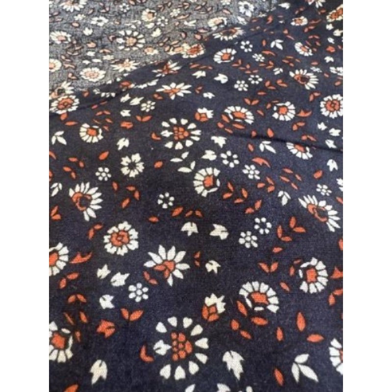 *Chemisier fleuri bleu/blanc/orange