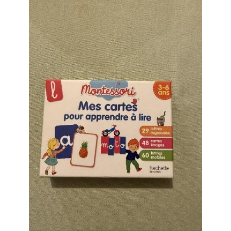 Jeu Montessori 3-6 ans : cartes pour apprendre à lire 