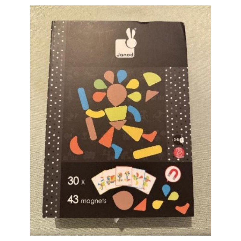 Jeu magnétique Janod 3-8 ans : 30 cartes et 43 magnets  (prix neuf : 20€)