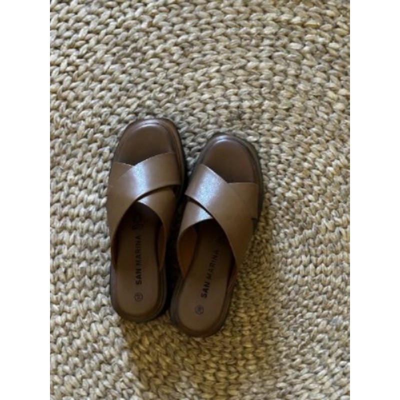 Sandales SAN MARINA - Neuves / Cuir marron T38 