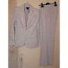 Ensemble Veste et pantatalon H&M Beige Rayé T40 Coton Polyester