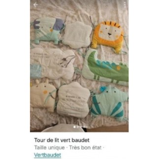 Tour de lit vert baudet