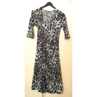 Robe Panthere Noir Blanc...