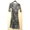 Robe Panthere Noir Blanc T40 MORGAN Dégrif, Manches 3/4 Jersey Elastiss