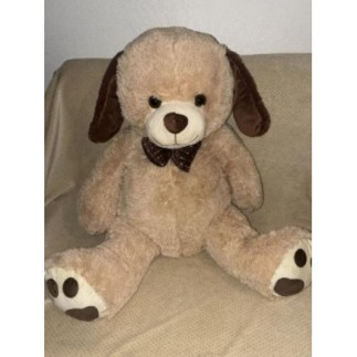Grande peluche chien beige 