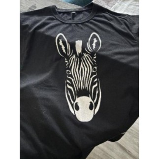 Teeshirt noir zèbre 