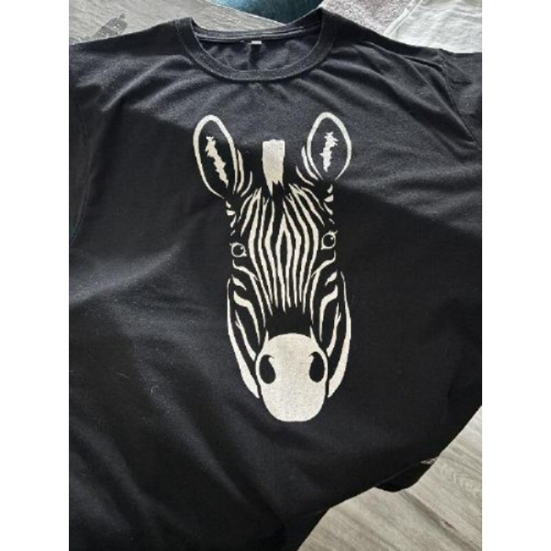 Teeshirt noir zèbre 